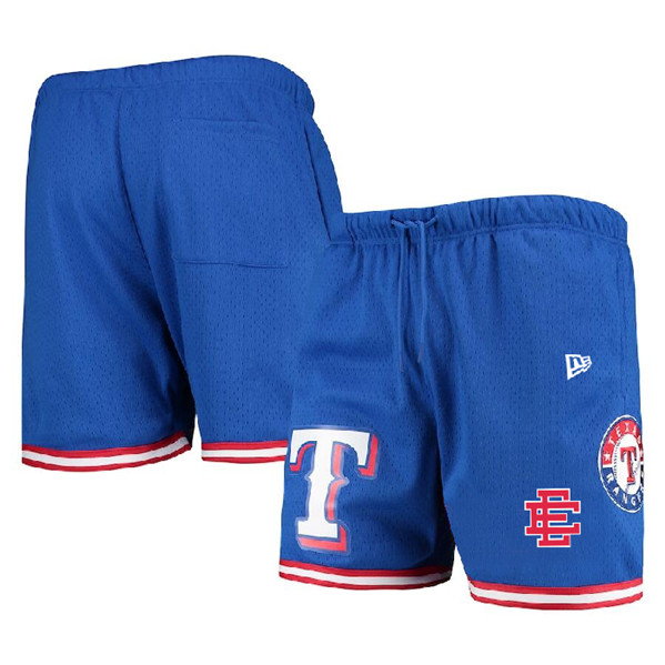 Men's Texas Rangers Royal Mesh Shorts - Click Image to Close